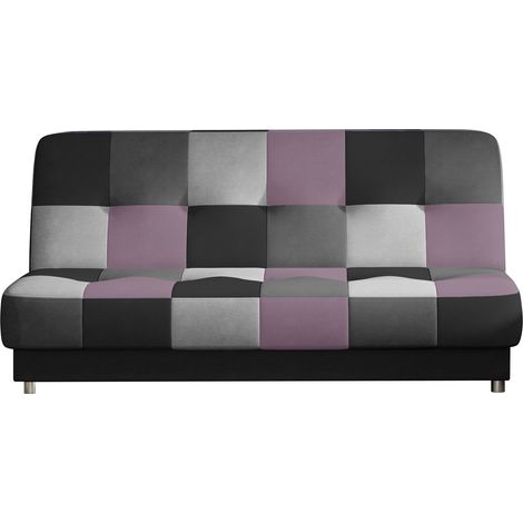 Canapé lit tissu mulitcouleur rose Kady 192cm (1/5)