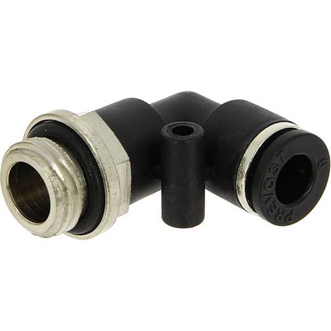 Coude 90° pneumatique instantané Ø6 fileté mâle 1/4" (8x13)