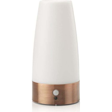 Lampe De Table Veilleuse à Led Rétro Lampe De Chevet Avec Détecteur De Mouvement Pir Sans Fil Fonctionne Avec 3 Piles Aaa 1 5 v Plastique Lumière Blanche Round (1/4)