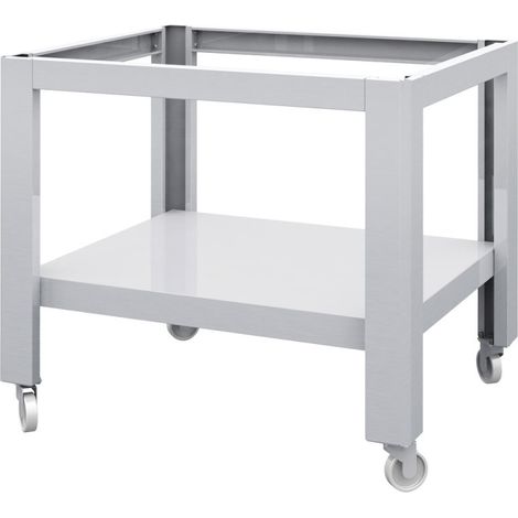 Support en inox avec étagère et roues pour four à pizza CAB0120 1100x920x990 mm - VIRTUS