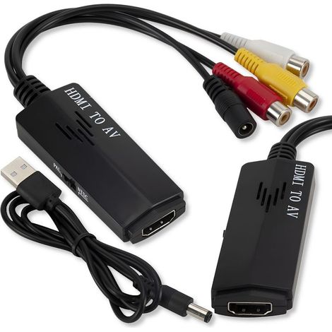 Convertisseur HDMI vers AV vidéo et audio, adaptateur RCA 3x (femelle) (1/5)