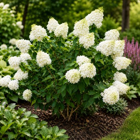 Gardenaria Ortensia - Hydrangea Paniculata 'Polar Bear' - Pianta acidofila ornamentale da esterno - Altezza: 40/50 cm (vaso19) (1/2)