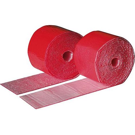 Bande PE rouge 2 mm x 3,6 m 100 mm de large