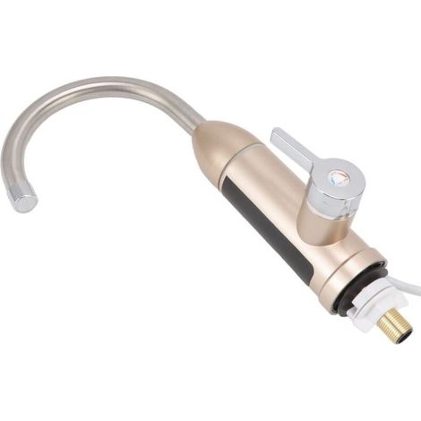 Robinet de Chauffage électrique, Robinet électrique de Cuisine sans Fuite Rotatif 3000W pour Salle de Bain (Prise UE 220V) (1/4)