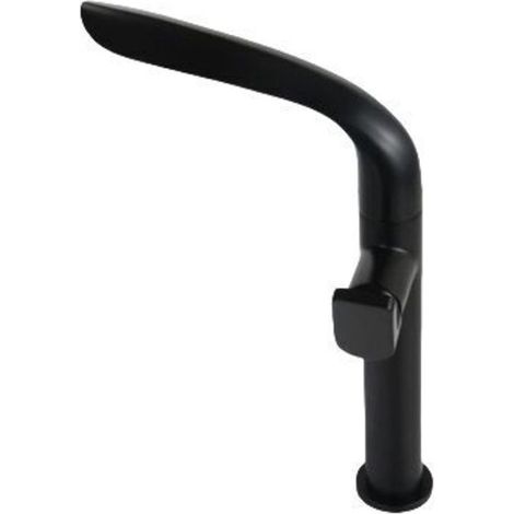 Grifo de lavabo de baño, mezclador de latón dorado, monomando, agua fría y caliente (superior) Negro (1/4)