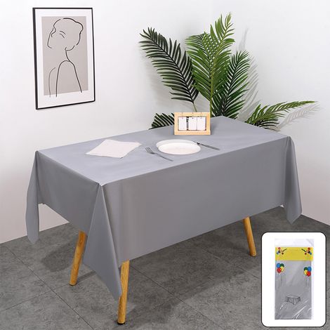 Tablecloth Plastique - 137 x 183 cm - Jetable - Pour Buffet Fête Maison Pique-Nique - 1 Pièce (1/5)