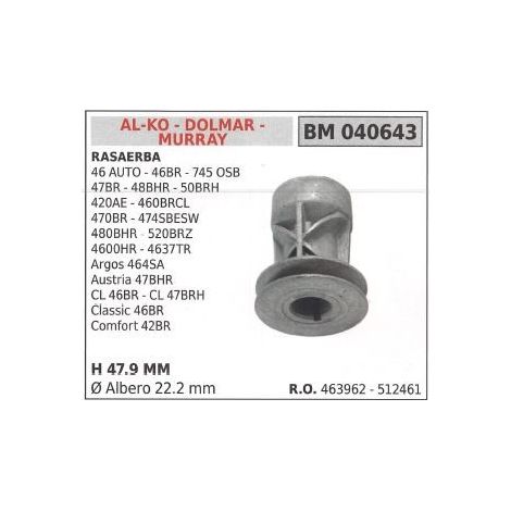 Supporto mozzo portalama rasaerba tagliaerba 40 auto 46BR DOLMAR 040643