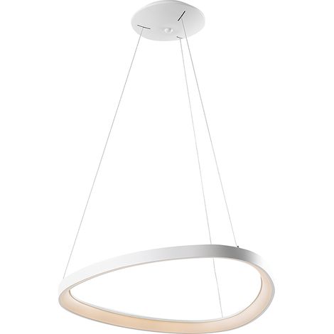 Lotus Led Suspension 48W 3000K Blanc - Plafonnier Asymétrique Moderne Ip20 Cri80 Dimmable - Groupe Rossini (1/5)