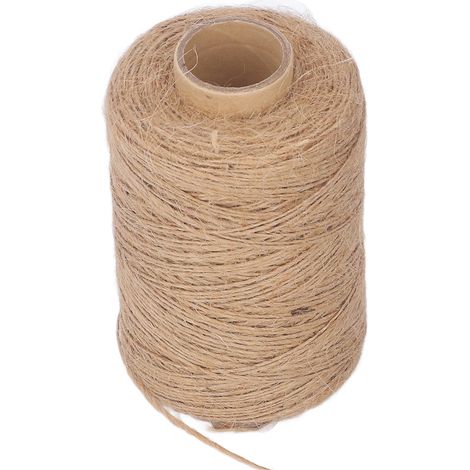 Corde en jute naturelle 300 m x 1 mm 1 brin ficelle artisanat DIY bijoux déco maison (1/5)