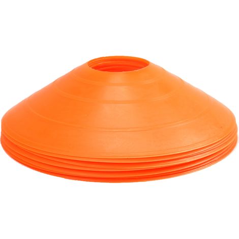 Cône De Terrain - Polyéthylène - 19 cm x 5 cm - Pour Entraînement Football Et Agilité - Lot De 10