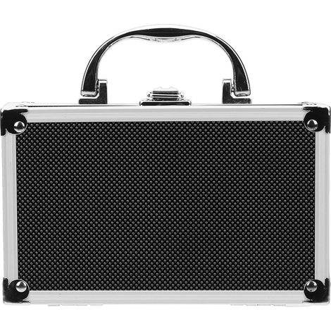 Coffret à Outils Multifonctions Noir Portable en Alliage D’Aluminium Malette Aluminium, Boîte de Rangement de Grosse Capacité, Boîte de Rangement Outils (1/5)