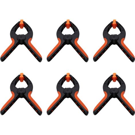 Lot de 6 Pinces à Ressort pour Travail du Bois - Pinces en A 4 Pouces - Pinces Rapides en Plastique - Pour Fonds de Studio Photo (1/5)