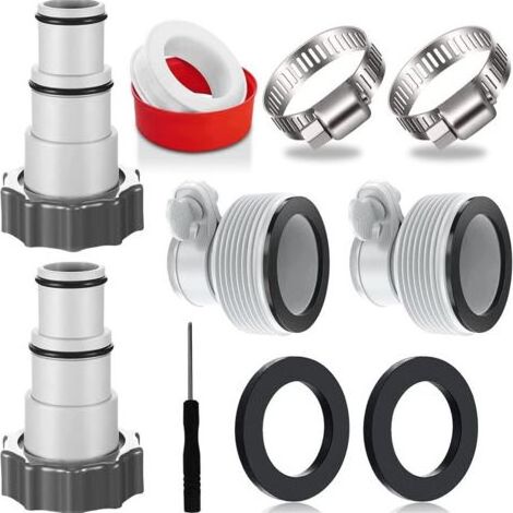 Adaptateur tuyau Piscine 32 38, Adaptateur de Tuyau de Rechange,Adaptateur Piscine,Adaptateur de tuyau depiscine Pompe accessoire Piscine,Raccord pour pompe Tuyau Piscine Ø 32 38 mm (1/5)
