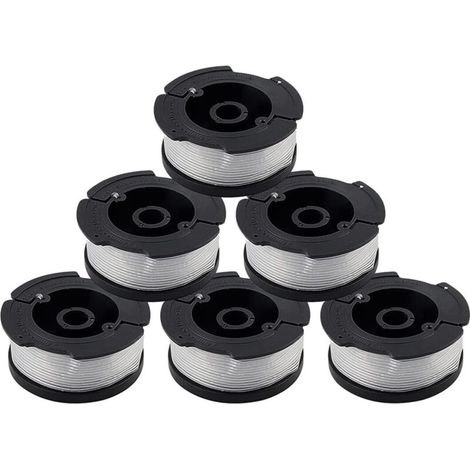Packung mit 6 A6481 A6485 Spulen für Black & Decker Rasentrimmer (6 Stück)