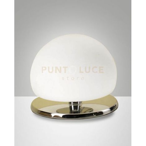 MORGANA LAMPADA DA TAVOLO ATTACCO G9 LAMPADINA INCLUSA COLORE CROMO DIMMERBILE D.15CM