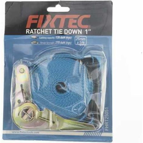 Sangle rétractable d'arrimage 5 m x 25 mm - Fixtec (1/3)
