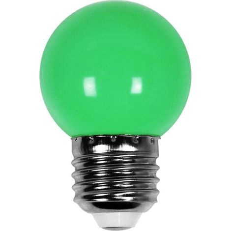 LED verde diseñado para luces de cadena, IP65, 1,5 W, E27 LED verde - 5 cm para luces de cadena, base E27, verde - KZQ (1/4)