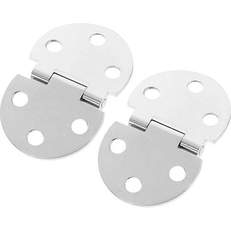 Lot de 2 mini charnières à rabat pour porte de placard, argentées et durables en cuivre pur. (1/5)