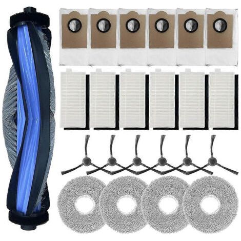 NALOOKAMIC Kit pour aspirateur robot Lefant M3 : 1 brosse principale, 6 filtres HEPA, 4 lingettes de nettoyage, 6 sacs à poussière, 6 brosses latérales (1/4)