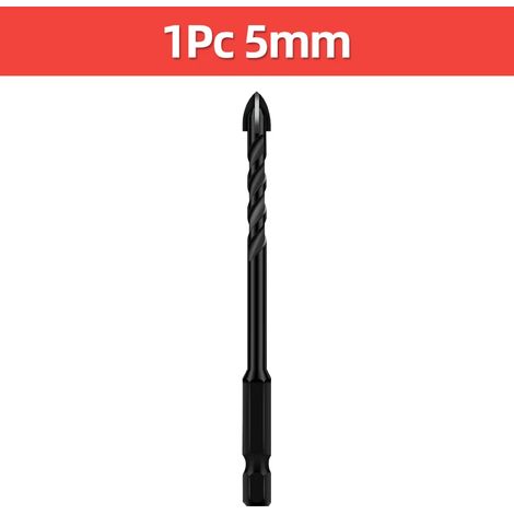 Jeu de forets hexagonaux cruciformes LUFEICNC pour béton, porcelaine, carrelage, verre et métal - Outils de perçage - Forets en carbure (1/5)