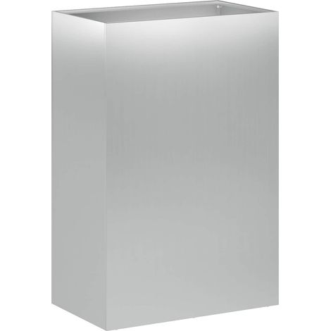 Garten-Pflanzgefäß Silber 50 x 30 x 75 cm Verzinkter Stahl vidaXL