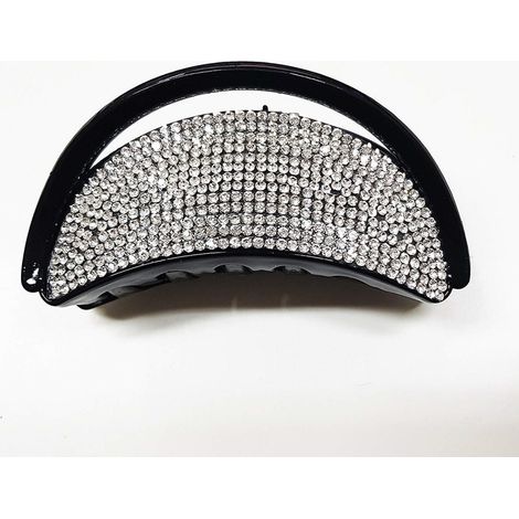 Trade Shop - Set 2 Fermaglio Fermagli Pinza Glitter Ferma Capelli Parrucchiere Fermacapelli -