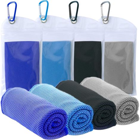 SZELAM 4 Pack Cooling Towels 40x12 Inches for Neck and Face Gym Camping Outdoor Sports for Instant Cooling Relief