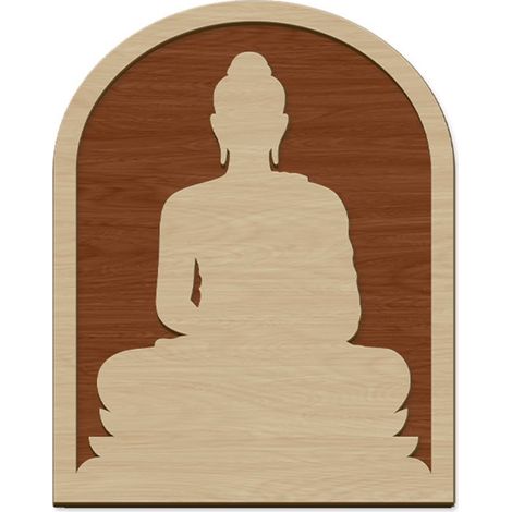Décoration murale en bois Bouddha 50 cm (1/2)