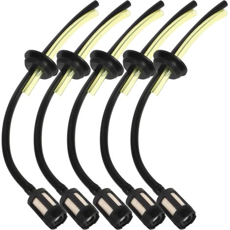 Tuyau Essence - Kit 5 Durites Flexibles PVC ABS Résistant Huile - Pour Débroussailleuse Tondeuse à Essence - 5 Pièces (1/5)