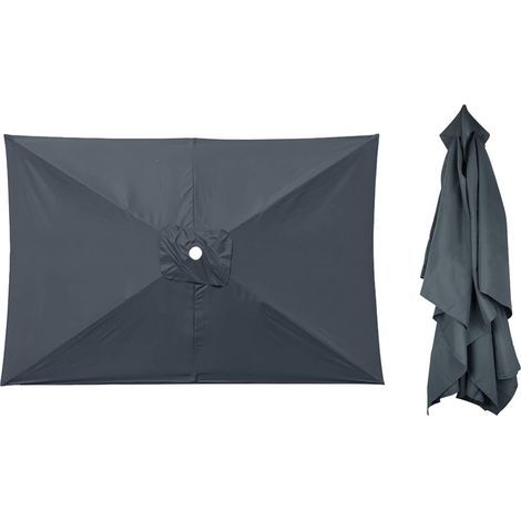 Toile de Remplacement Parasol Rectangulaire à 6 Nervures, 200 300cm, Toile de Remplacement Parasol Pare-soleil, sans Support, Toile Parasol Anti-Ultraviolet Tissu de Remplacement Parasol (1/5)