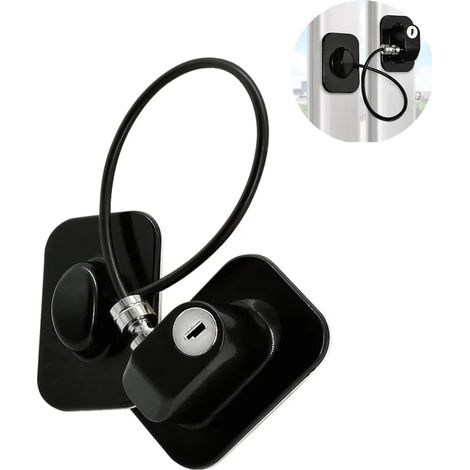 1 cerradura para refrigerador, cerradura de seguridad infantil para puertas de refrigerador con llave, cerradura adhesiva con cerradura, cerradura para ventana, limitador de apertura para el hogar y l