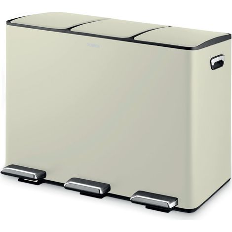 Tower Recycling Pedal Bin, Cream T838021C (1/5)