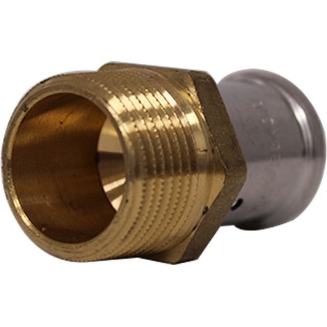 Raccord droit mâle laiton multicouche à sertir TH ou BE Ø26x3.0-1'' (1/4)