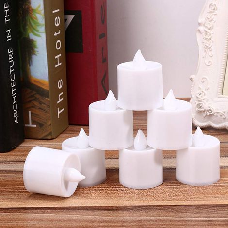 Lot de 24 bougies LED blanc chaud sans flamme pour la décoration de la maison, mariage et anniversaire. (1/5)