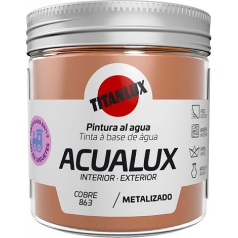 Pintura Manualidades Al Agua 75 Ml Cobre Satinado Metalalizado Acualux