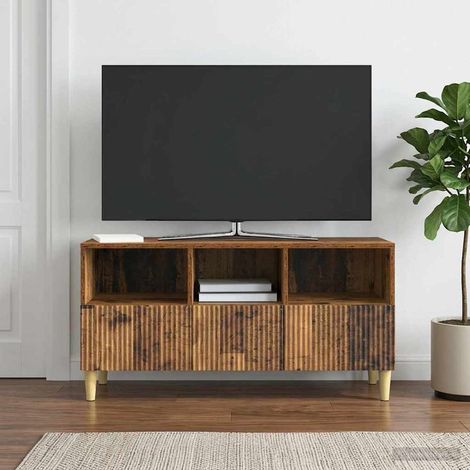 vidaXL Mobile TV Legno antico 102 x 34,5 x 50 cm Legno (1/5)
