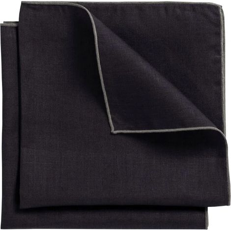 Lot 2 serviettes de table lin, coton foncé 41 x 41 cm - CONSTELLA 9482 (1/2)