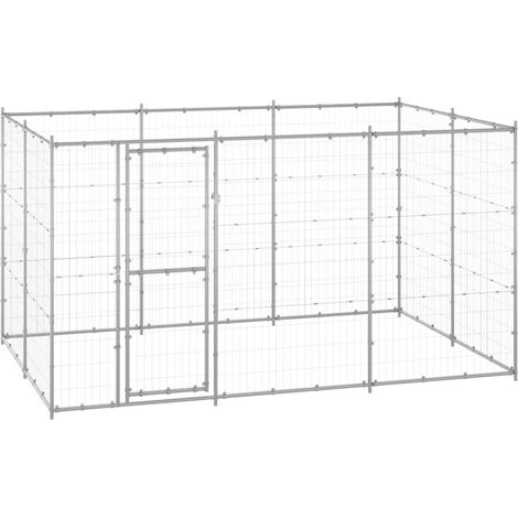 Outdoor-Hundezwinger Verzinkter Stahl 7,26 m²