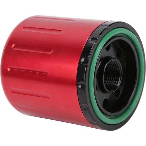 Filtre à huile à haut débit, filetage M20x1,5, aimanté, lavable et réutilisable, de rechange pour Honda rouge. (1/5)