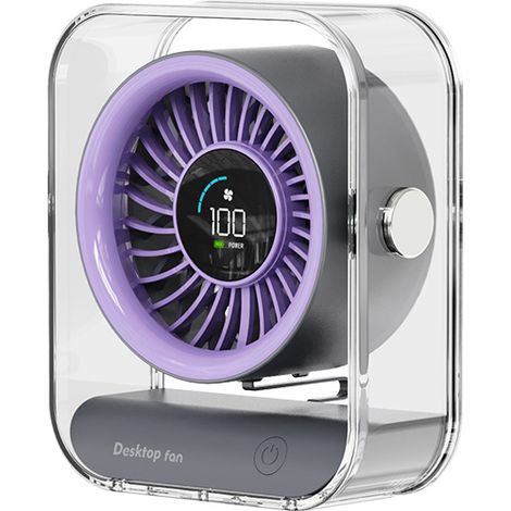 Ventilateur mural de bureau violet