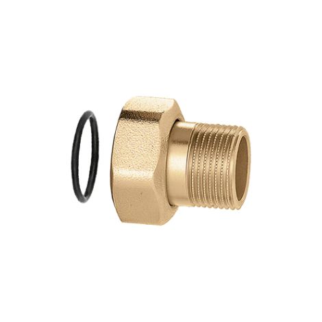 Endstück, Kappe und O-Ring, für motorisierte Kugelzonenventile. Anschluss 1 "M Caleffi R69280  1"M