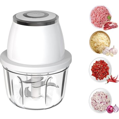 Elektrischer Mini-Zerkleinerer, kleiner Mixer für Knoblauch, Teer, Pfeffer und Gewürze, USB-aufladbar, 350 ml (1/5)