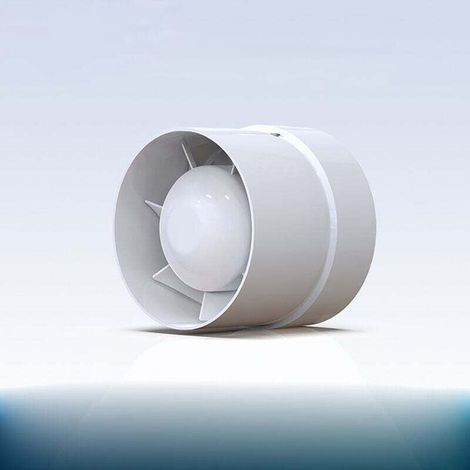 Extracteur d'air silencieux,19W économe en énergie à flux mixte ventilateur de conduit pour bain, évents, serres, tentes, LFI-09S, (1/4)
