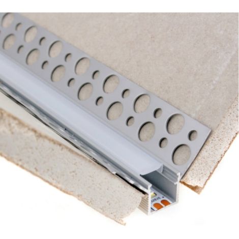 Profilo alluminio opaco 2mt incasso scomparsa cartongesso per strip striscia led Angolo interno