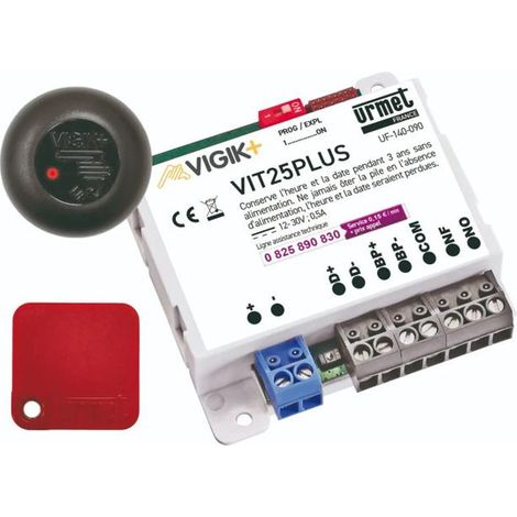 Urmet – Kit centrale 1 porte Vigik+ autonome pour immeubles – Gestion avancée des accès – Compatible avec badges MEMOPLUS – VIT25PLUS