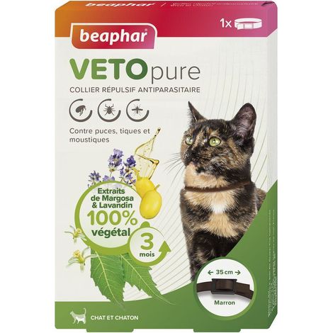 Collier insectifuge chat et chaton VETOpure : Marron (1/3)
