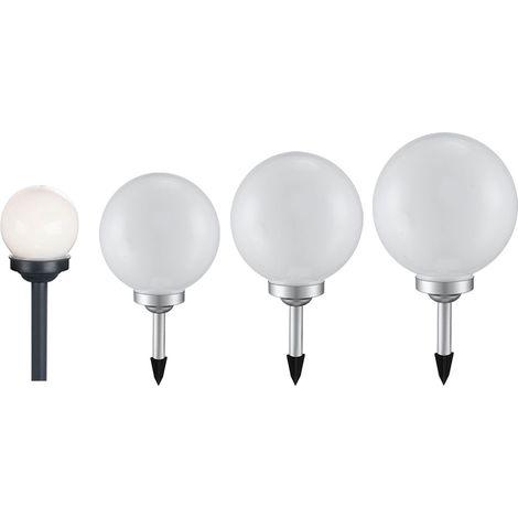 Solarkugel für Außen Solarleuchte Kugel Garten Kugelleuchte Solar LED Gartendeko, mit Erdspieß Leuchtdauer ca. 6-8 Stunden, 10 cm, 15 cm 20 cm 25 cm, 4er Set