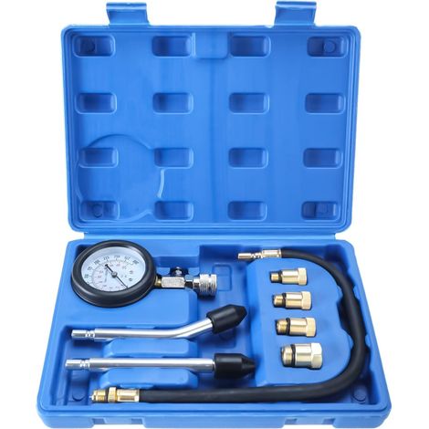 Coffret de compressiomètre, Set de compresseur Testeur pour Moteur Essence 0-300 PSI / 0-20 Bar avec 4 adaptateurs (1/5)