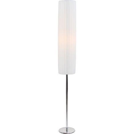 Lampadaire Art Déco Design Plissé en Latex et Acier Inoxydable pour Salon Bureau H110 cm - PANGIVO