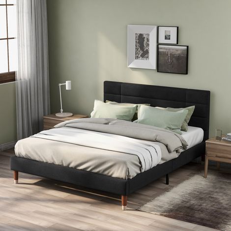 letto matrimoniale 140x200 con materasso ortopedico OKMYHOME (1/5)